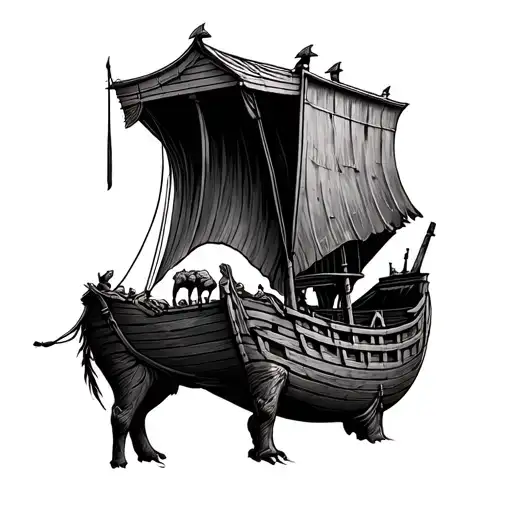 noahs ark realism  tattoo design idea