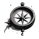 compass 3D tattoo design idea