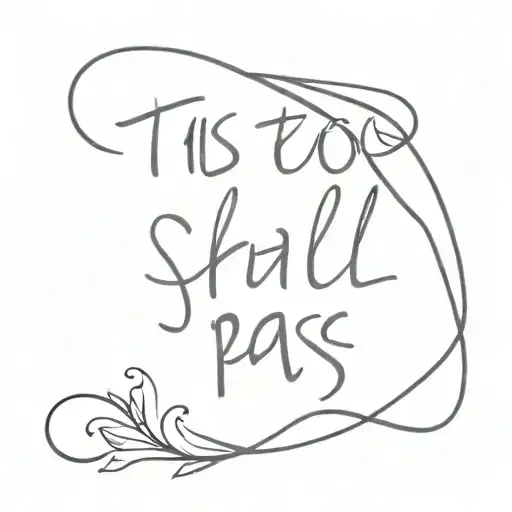 this too shall pass  tattoo design idea