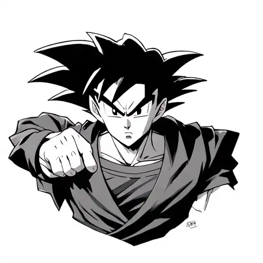 goku black con la oz tattoo design idea