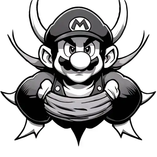 super Mario villains leg wrap tattoo tattoo design idea