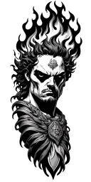 Prometheus stealing fire Chicano style tattoo design idea