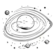 Solar system planets with 224 tattoo design idea