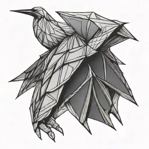 tortue origami crane tattoo design idea