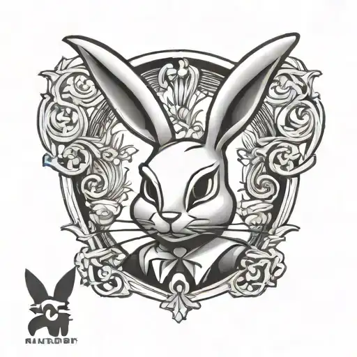 playboy bunny logo ghost grim tattoo design idea