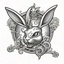 playboy bunny logo ghost grim tattoo design idea