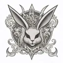 playboy bunny logo ghost grim tattoo design idea