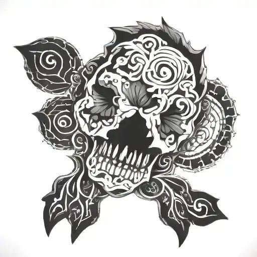 tattoo on hand in dark fantasy style tattoo design idea