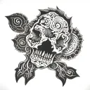 tattoo on hand in dark fantasy style tattoo design idea