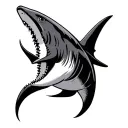tribal hammerhead shark tattoo design idea