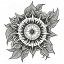  minimal sun and purity inspired tattoo design idea