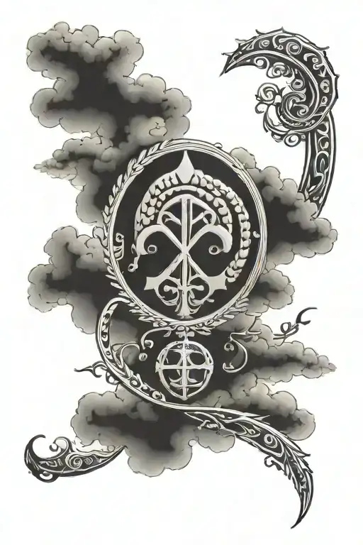 clouds sikh khanda moms name rajwinder and something with punjab tattoo design idea