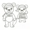 pirate teddy tattoo design idea