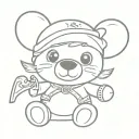 pirate teddy tattoo design idea