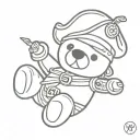 pirate teddy tattoo design idea
