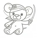 pirate teddy tattoo design idea
