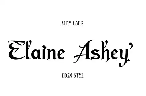 "Elaine Ashley" tattoo design idea
