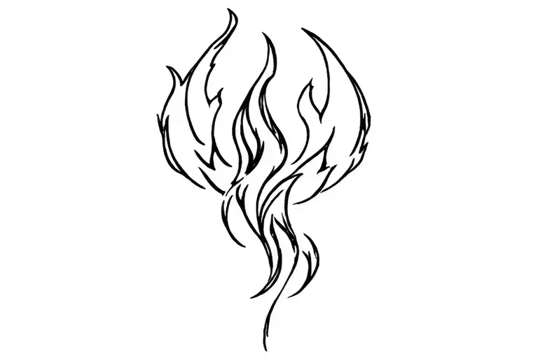 Fire in the final part Fantasy 7 tattoo design idea