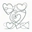 Parents - mother Shiree dad - Hayden - husband and wife and two children Kira 16 and Alaric 14 - Interlocking Hearts tattoo design idea