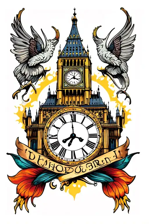 Big Ben tattoo design idea