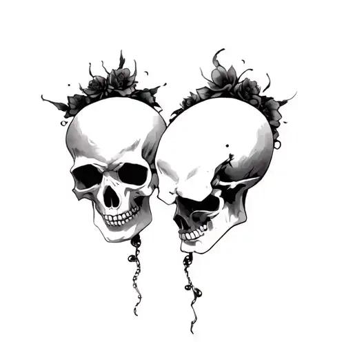 skull soulmates n and a tattoo design idea