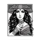 fortune teller woman tattoo design idea