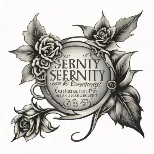 serenity prayer tattoo design idea