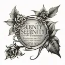 serenity prayer tattoo design idea