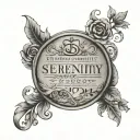 serenity prayer tattoo design idea