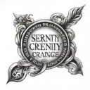 serenity prayer tattoo design idea