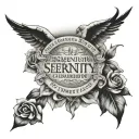 serenity prayer tattoo design idea