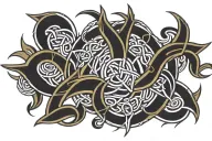 Symmetrical celtic knotwork tattoo design idea