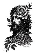 Psalm 23:4 Verse with imagery tattoo design idea