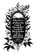 Psalm 23:4 Verse with imagery tattoo design idea