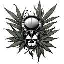 bmw and smoke weed tattoo design idea