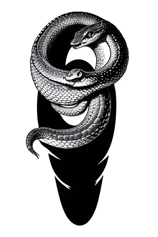coiled snake tattoo design idea