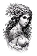 Nemesis Greek godess tattoo design idea