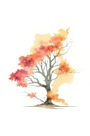 tree, lines, convolutions, lightning tattoo design idea