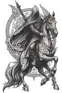 nazgul dark lettering tattoo design idea