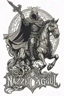 nazgul dark lettering tattoo design idea