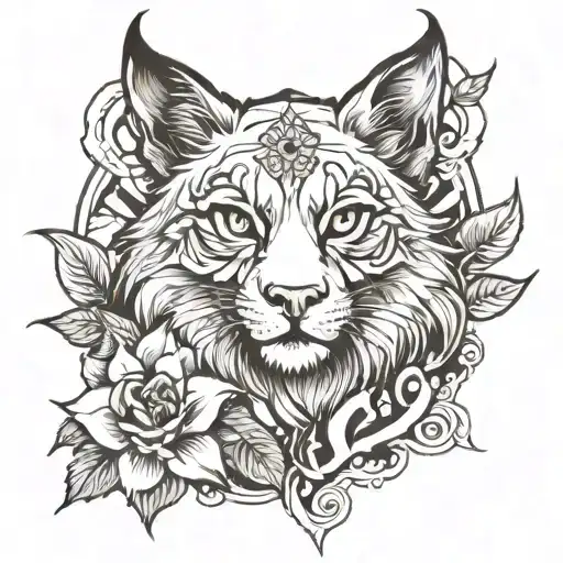 Columbine mountain paw tattoo design idea