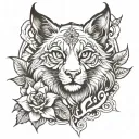Columbine mountain paw tattoo design idea
