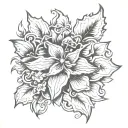 Columbine mountain paw tattoo design idea