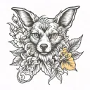 Columbine mountain paw tattoo design idea