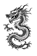 Korean style dragon tattoo design idea