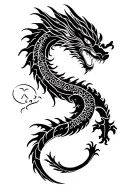 Korean style dragon tattoo design idea