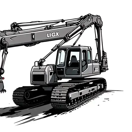 crane heavy equipment  tattoo design idea