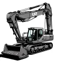 crane heavy equipment  tattoo design idea