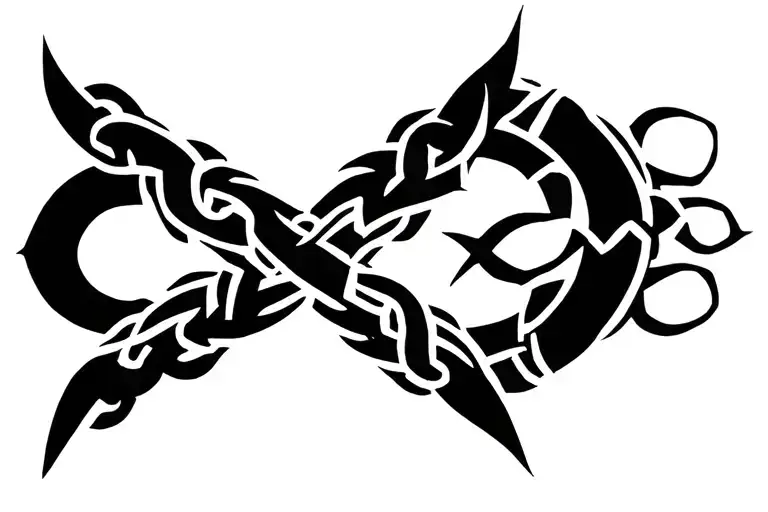 Loki chained tattoo design idea