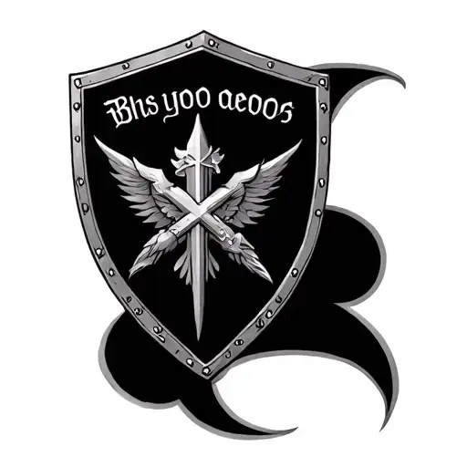 Psalm 3:3 with shield adorned tattoo design idea